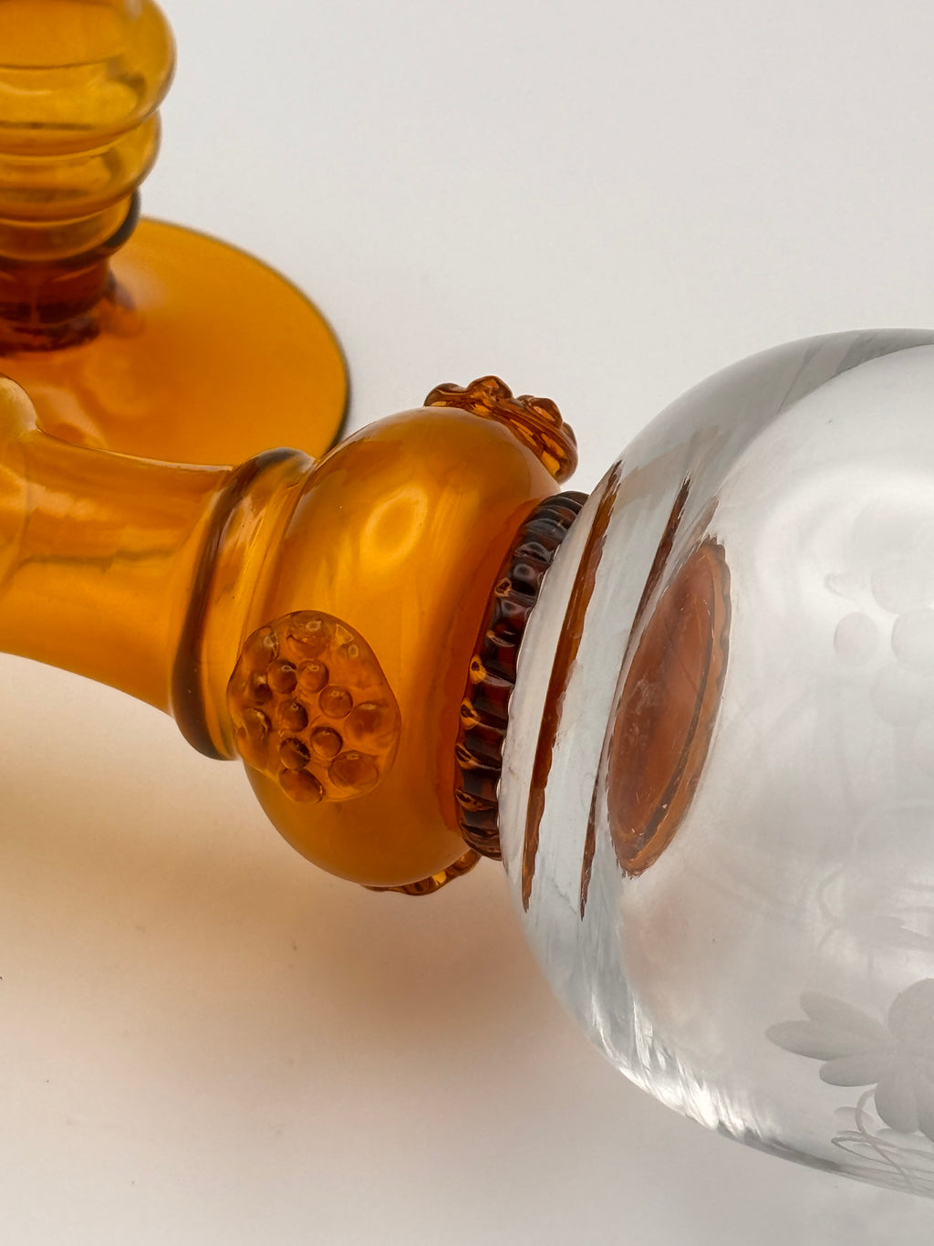 Paire de verres  Rômer en verre soufflé et gravé