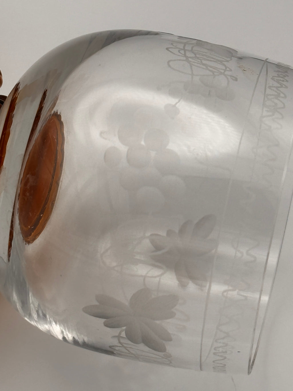 Paire de verres  Rômer en verre soufflé et gravé