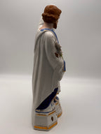 Statue Sainte Famille en porcelaine polychrome et dorée – vue 7
