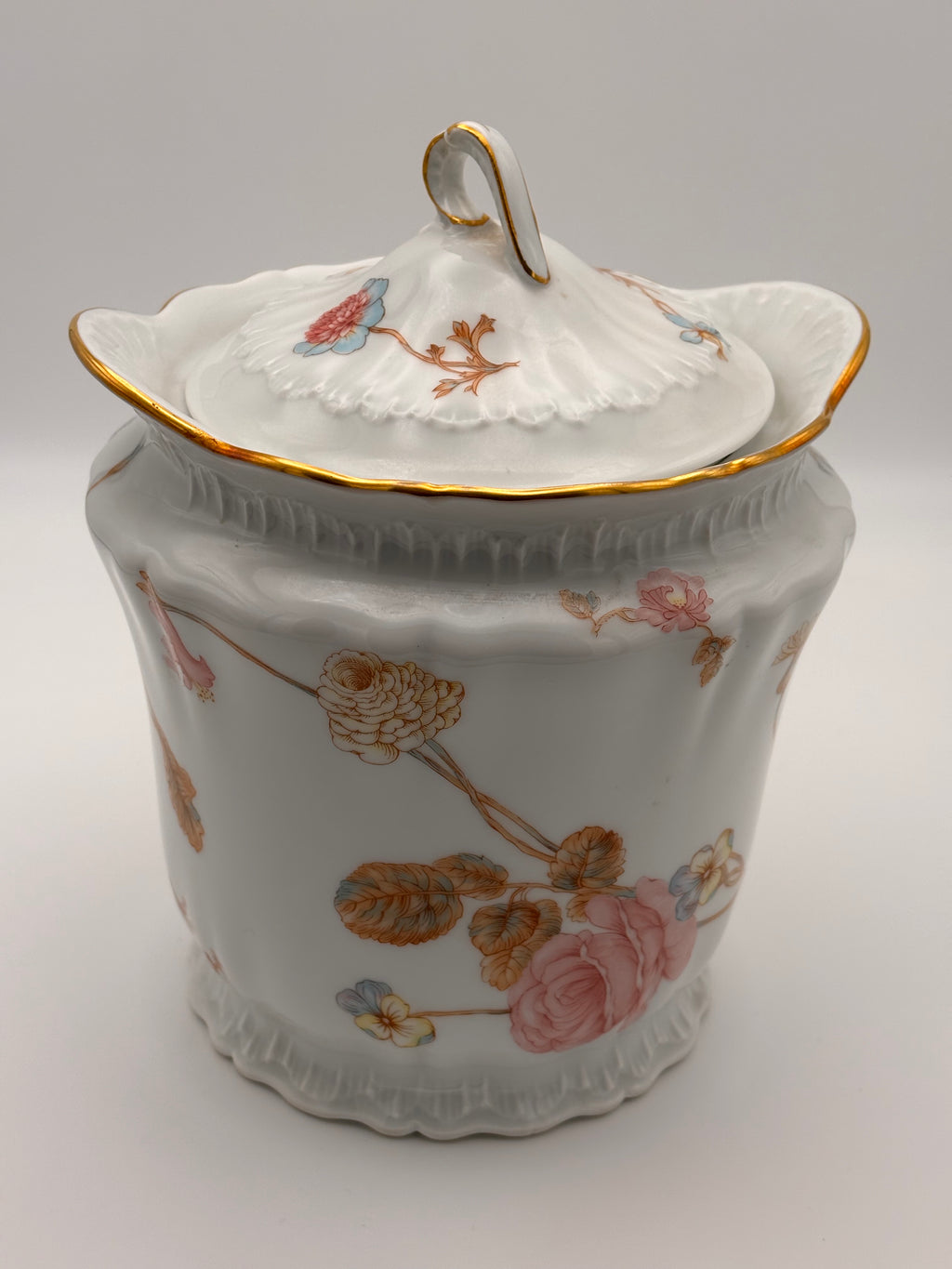 Sucrier couvert Haviland Limoges collection Roses de France – vue 2