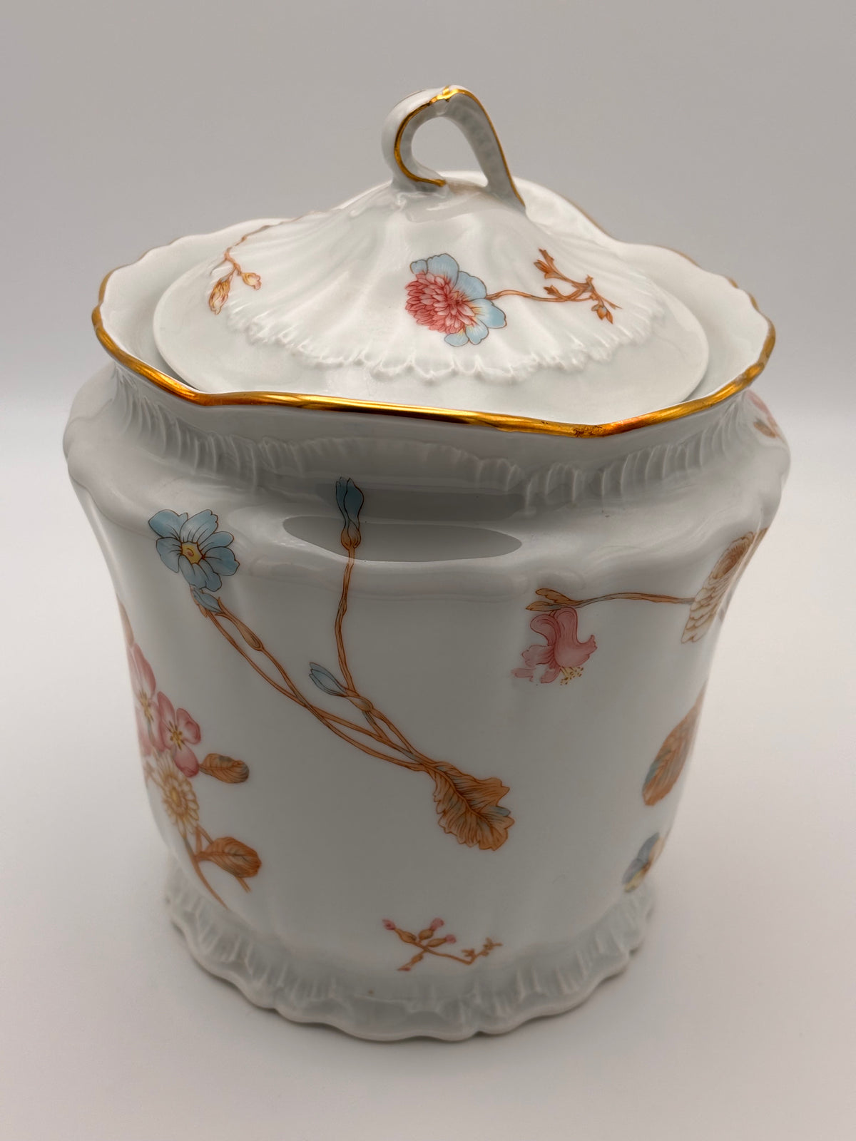 Sucrier couvert Haviland Limoges collection Roses de France – vue 3