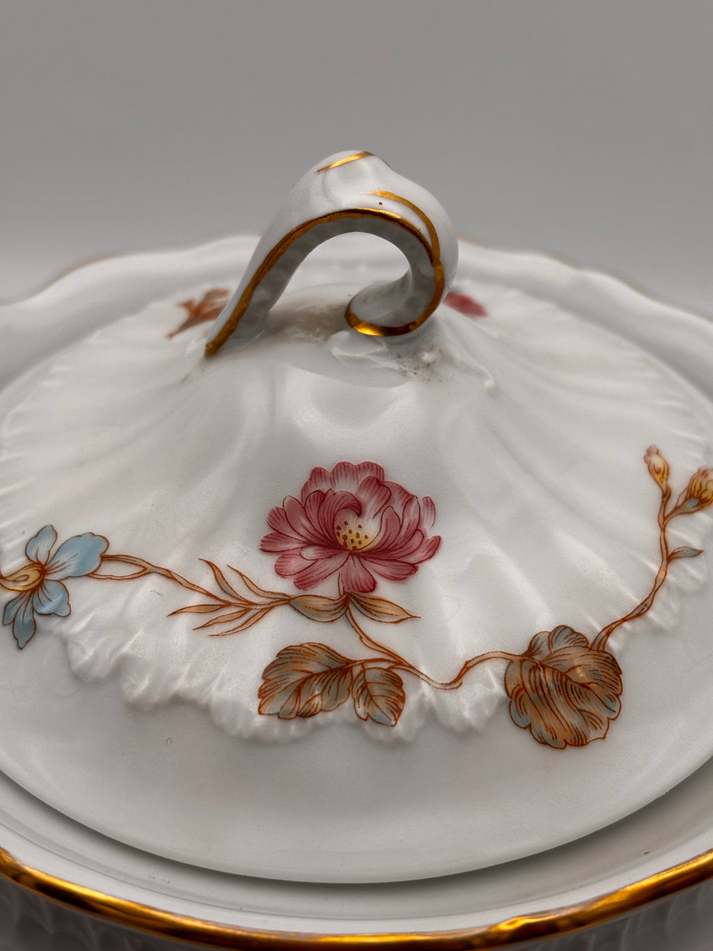 Sucrier couvert Haviland Limoges collection Roses de France – vue 6
