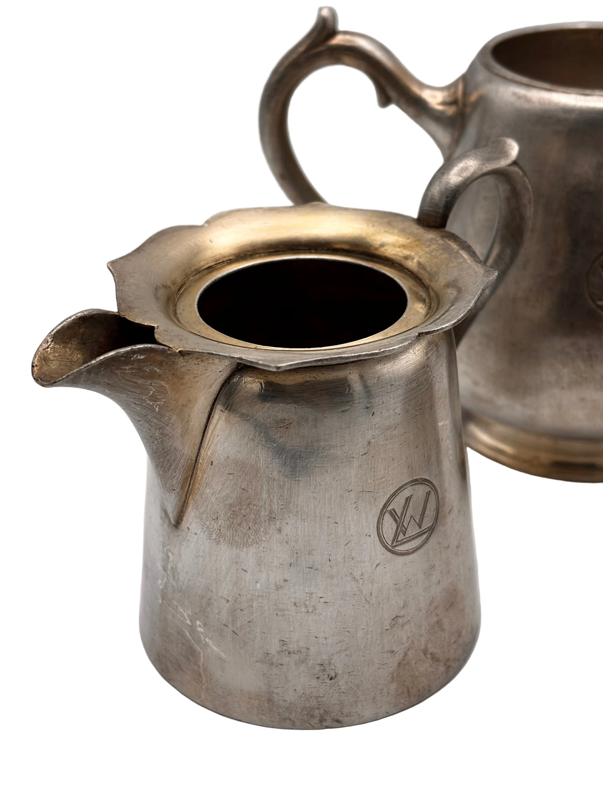 Crémiers Christofle et pot à lait Krupp Berndorf en métal argenté – vue 3
