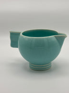 Verseuse en céramique craquelée céladon turquoise esprit ROBJ
