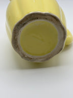 Pichet vintage en faïence émaillée jaune pastel – vue 6