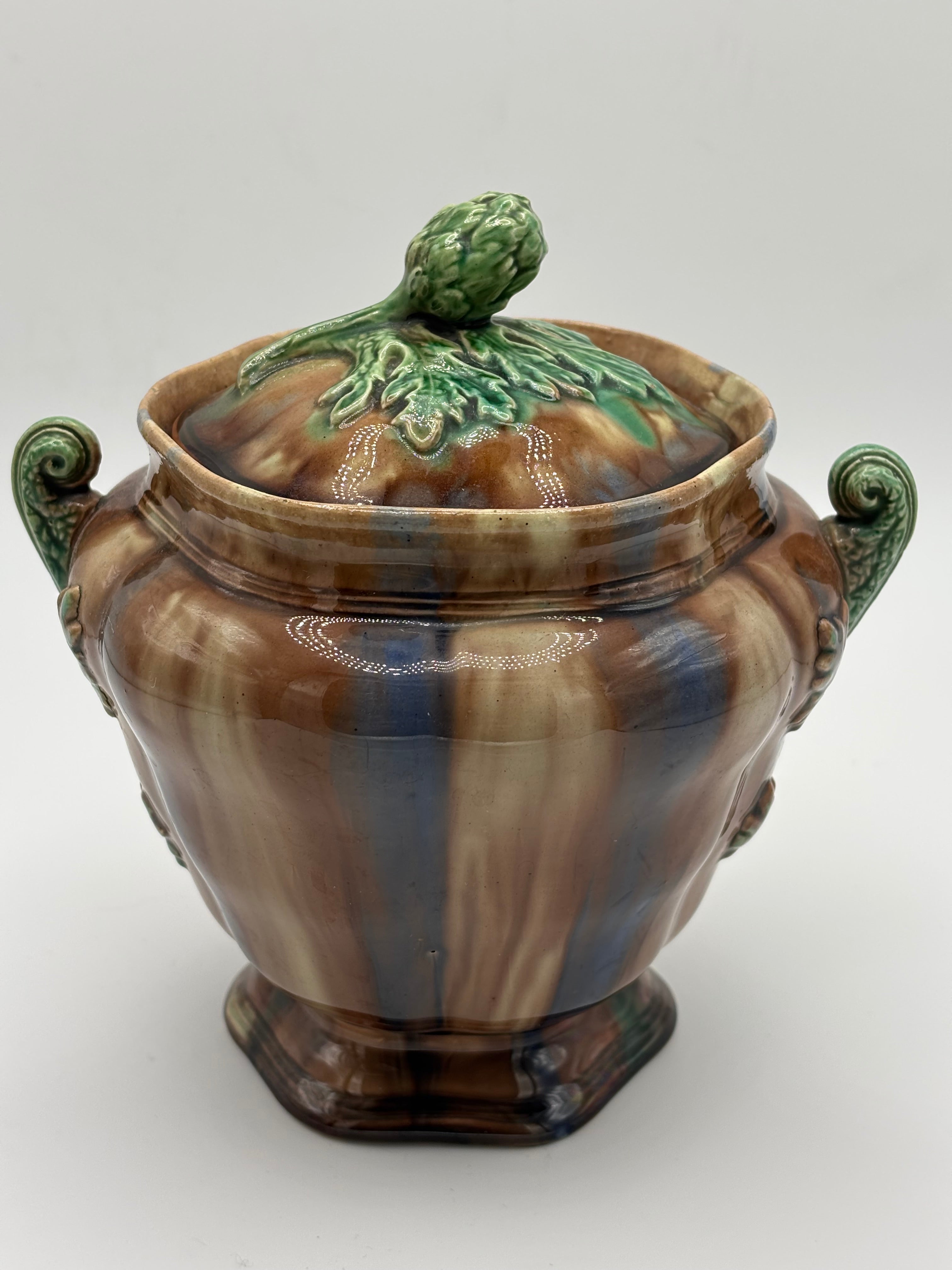 Pot Faience de Rubelles Barbotine