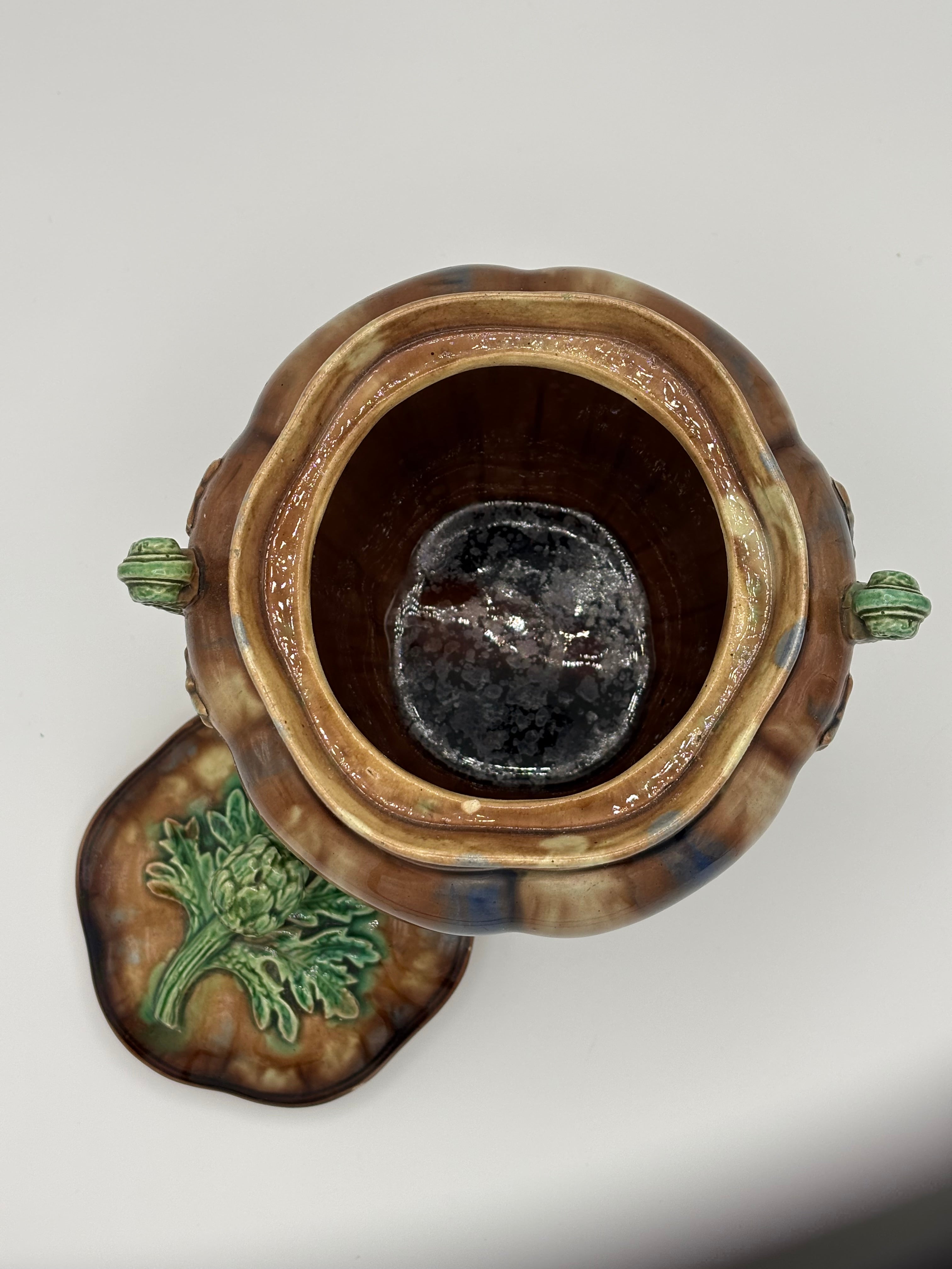 Pot Faience de Rubelles Barbotine
