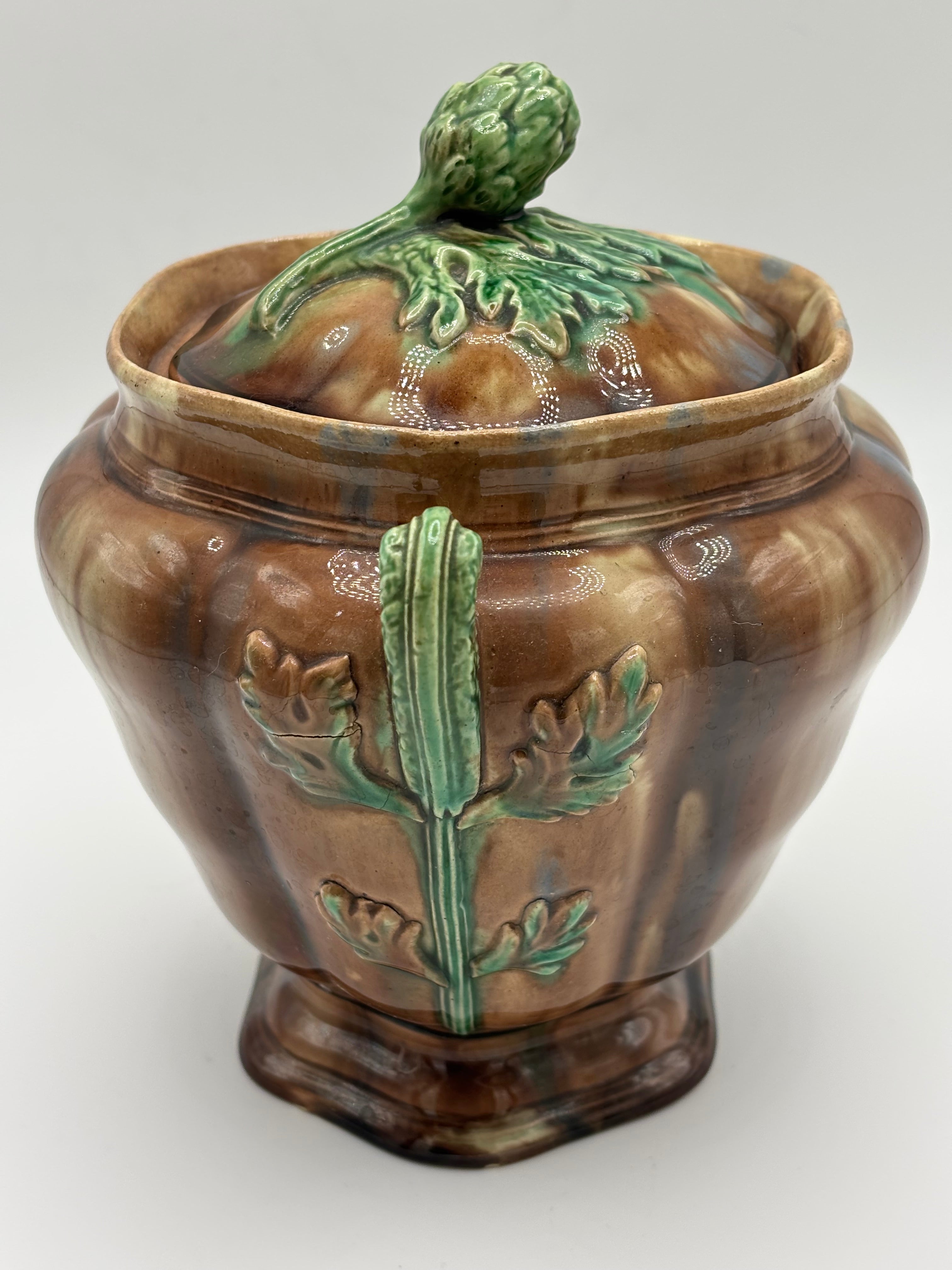 Pot Faience de Rubelles Barbotine