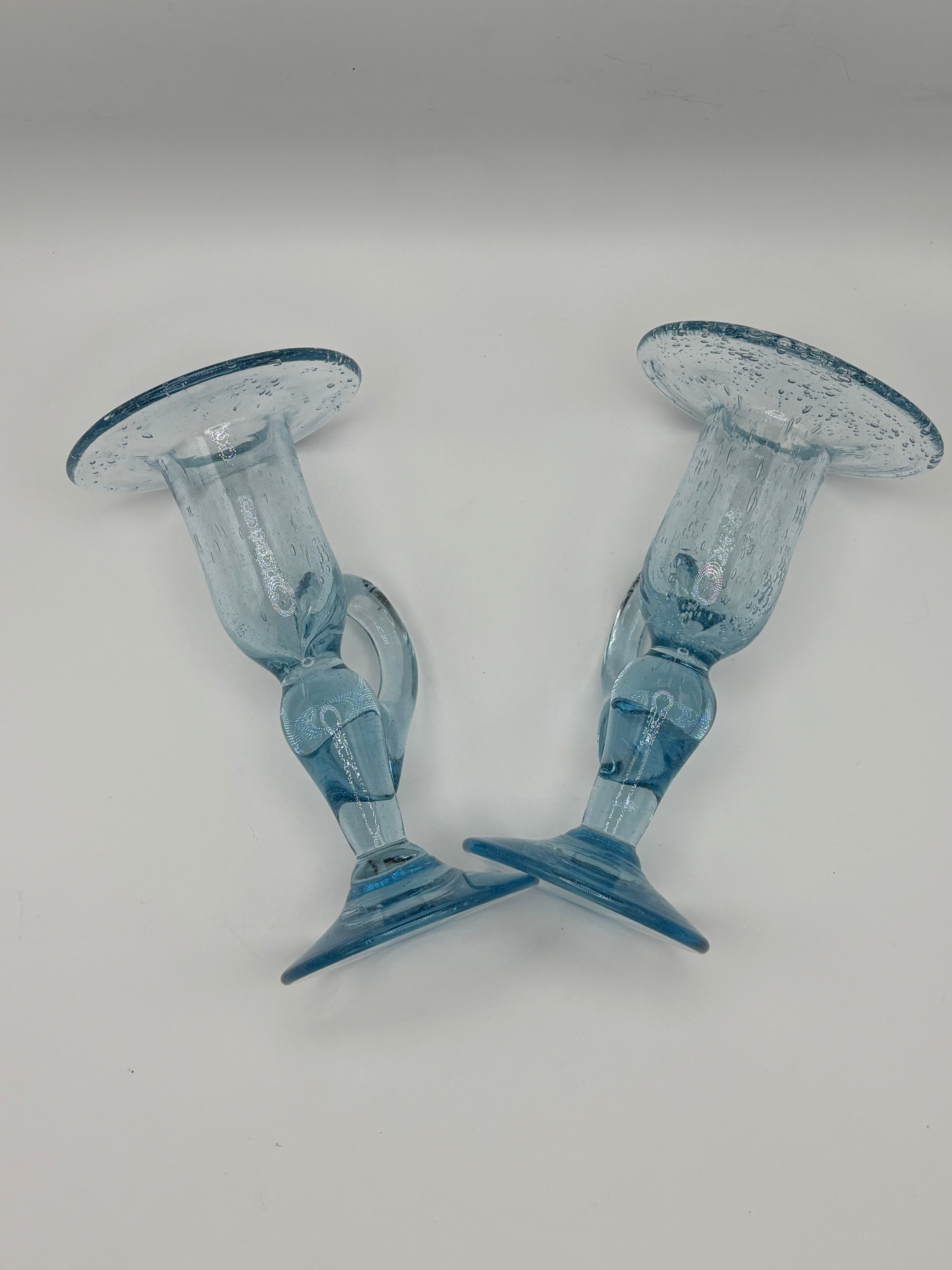 Bougeoirs Biot bleu