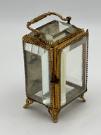Vitrine porte-montre à gousset en verre biseauté et laiton – vue 4