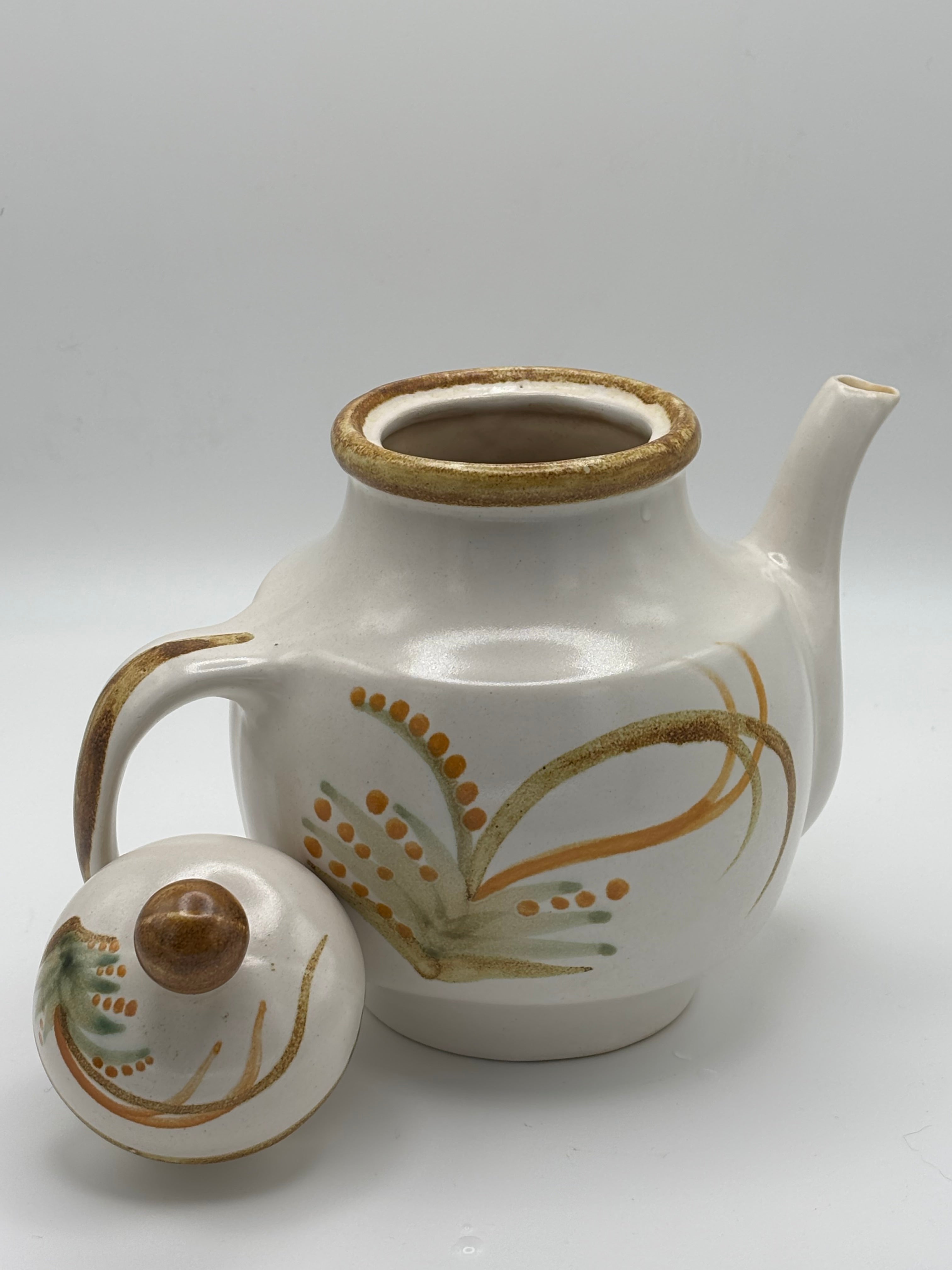 Théière en grès émaillé de la faïencerie Henriot Quimper