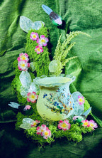 Vase / Cache-Pot Tripode Opaline XIXe