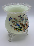 Vase / Cache-Pot Tripode Opaline XIXe