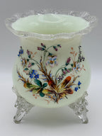 Vase / Cache-Pot Tripode Opaline XIXe