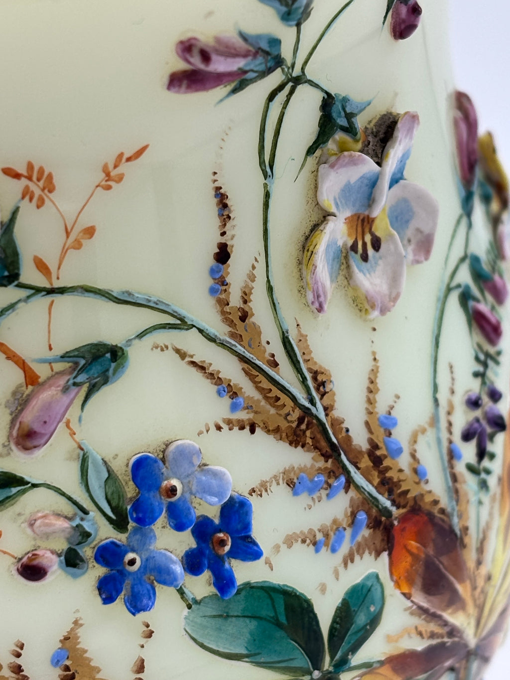 Vase / Cache-Pot Tripode Opaline XIXe