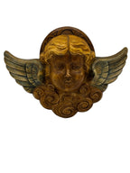 Tête de chérubin murale plâtre peint