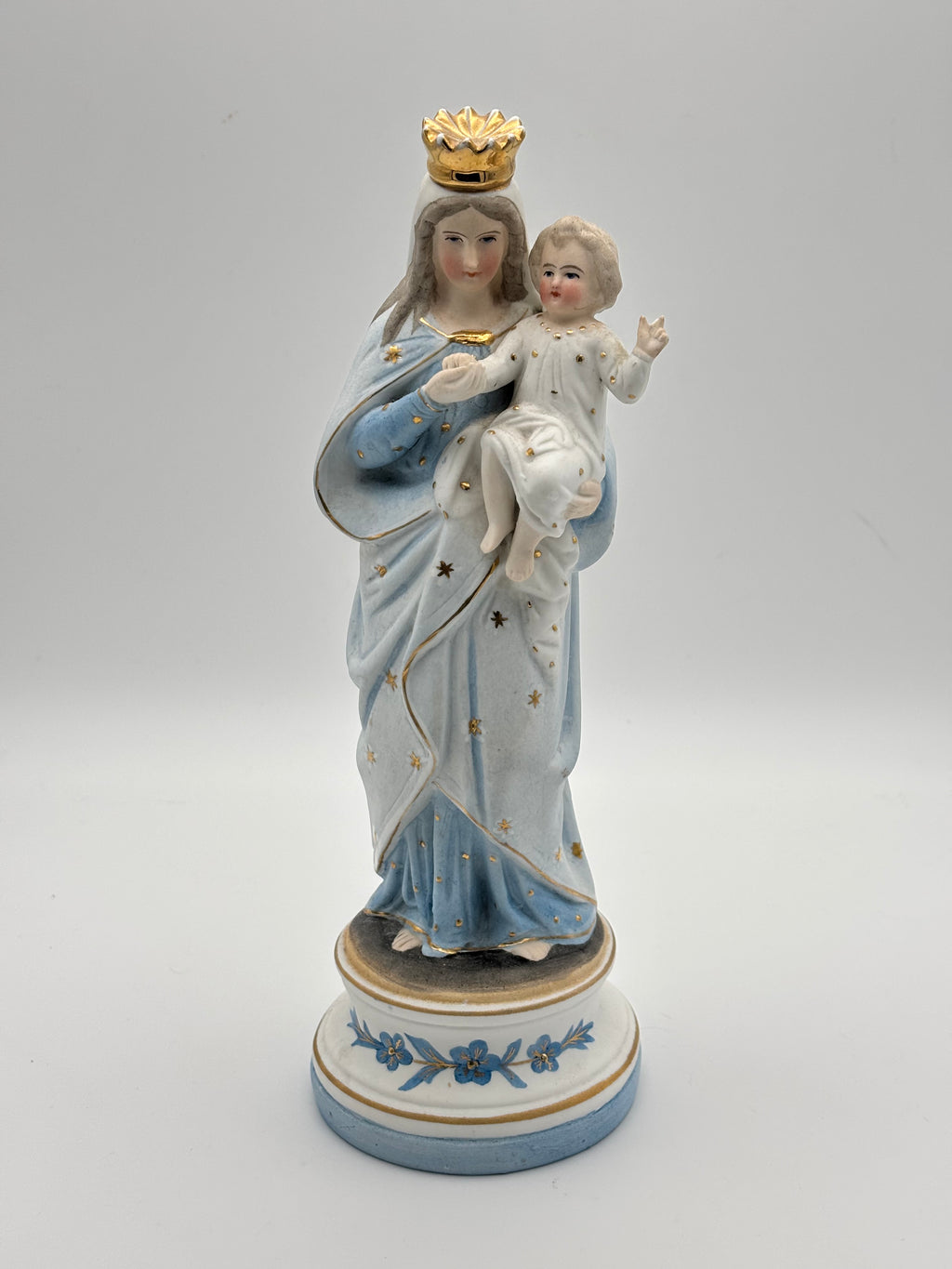Vierge à l'enfant en biscuit