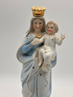 Vierge à l'enfant en biscuit