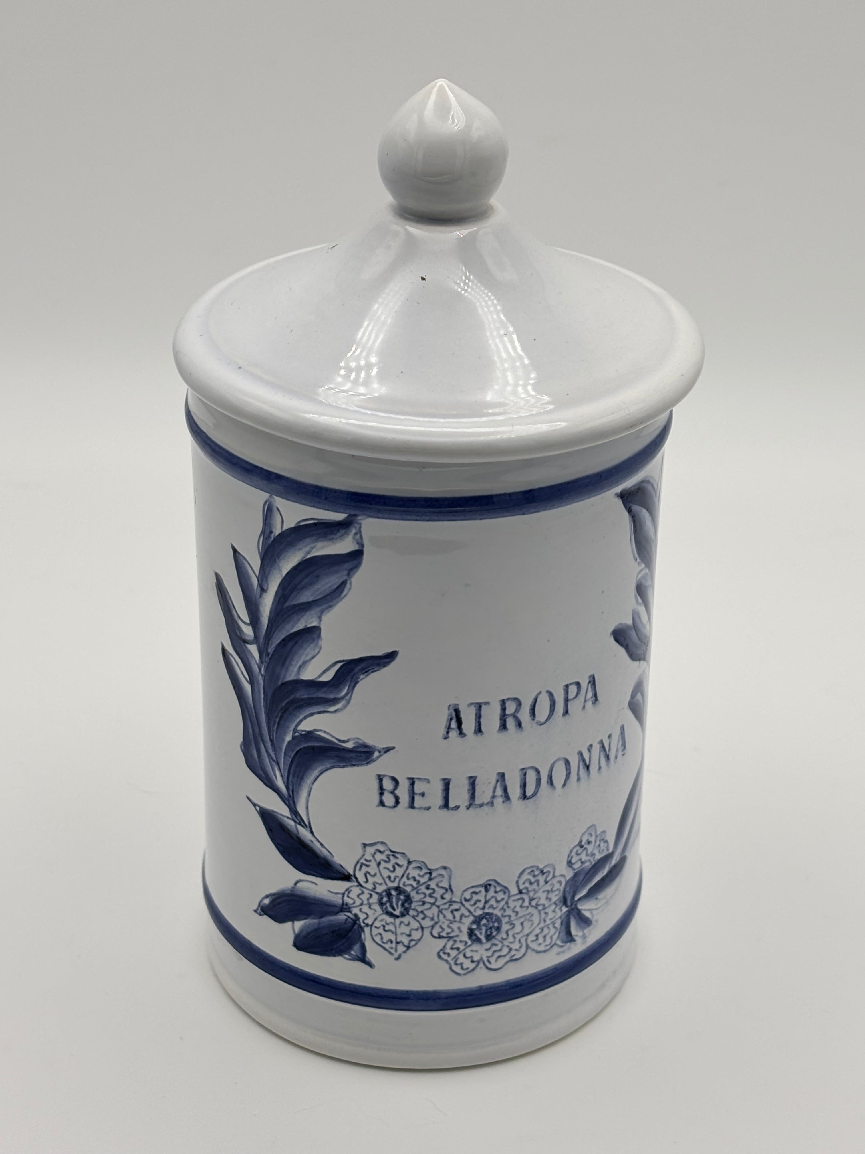 Pot d'Apothicaire Longchamp en porcelaine de Limoges