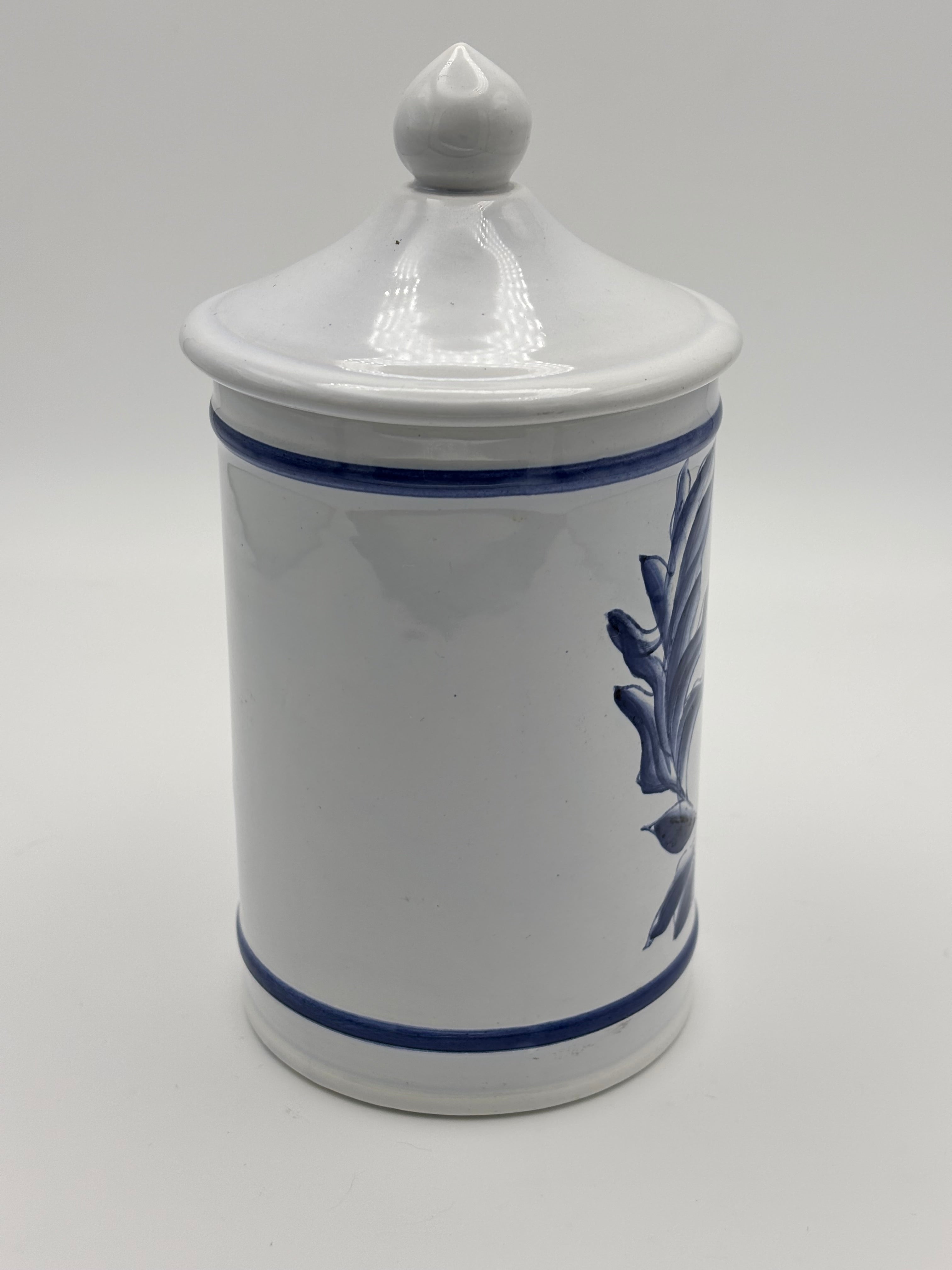 Pot d'Apothicaire Longchamp en porcelaine de Limoges