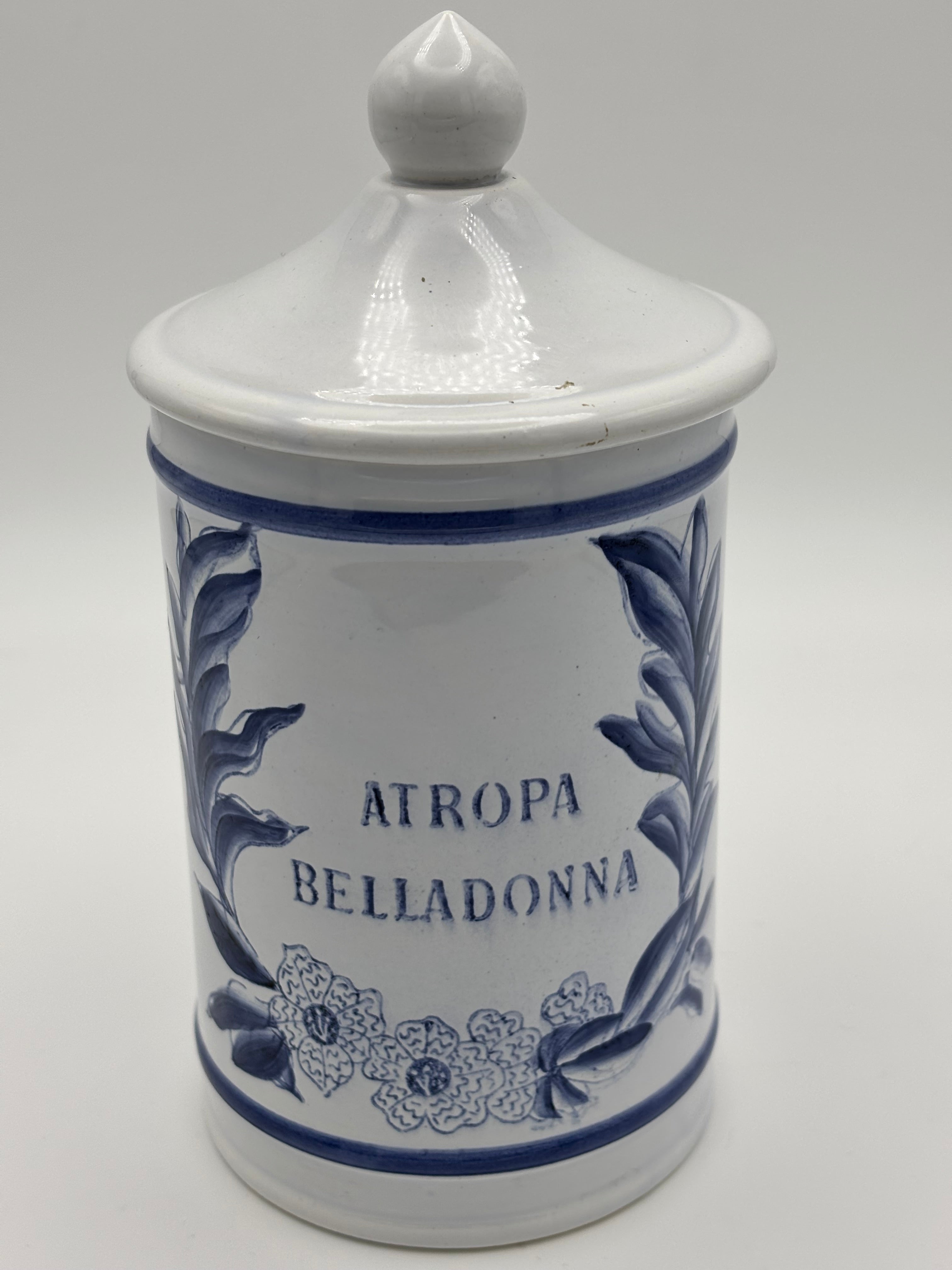 Pot d'Apothicaire Longchamp en porcelaine de Limoges