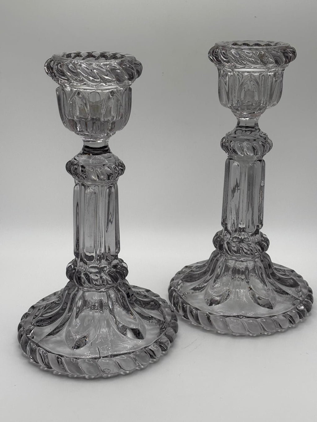 Bougeoirs transparents verre