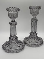 Bougeoirs transparents verre