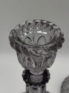 Bougeoirs transparents verre