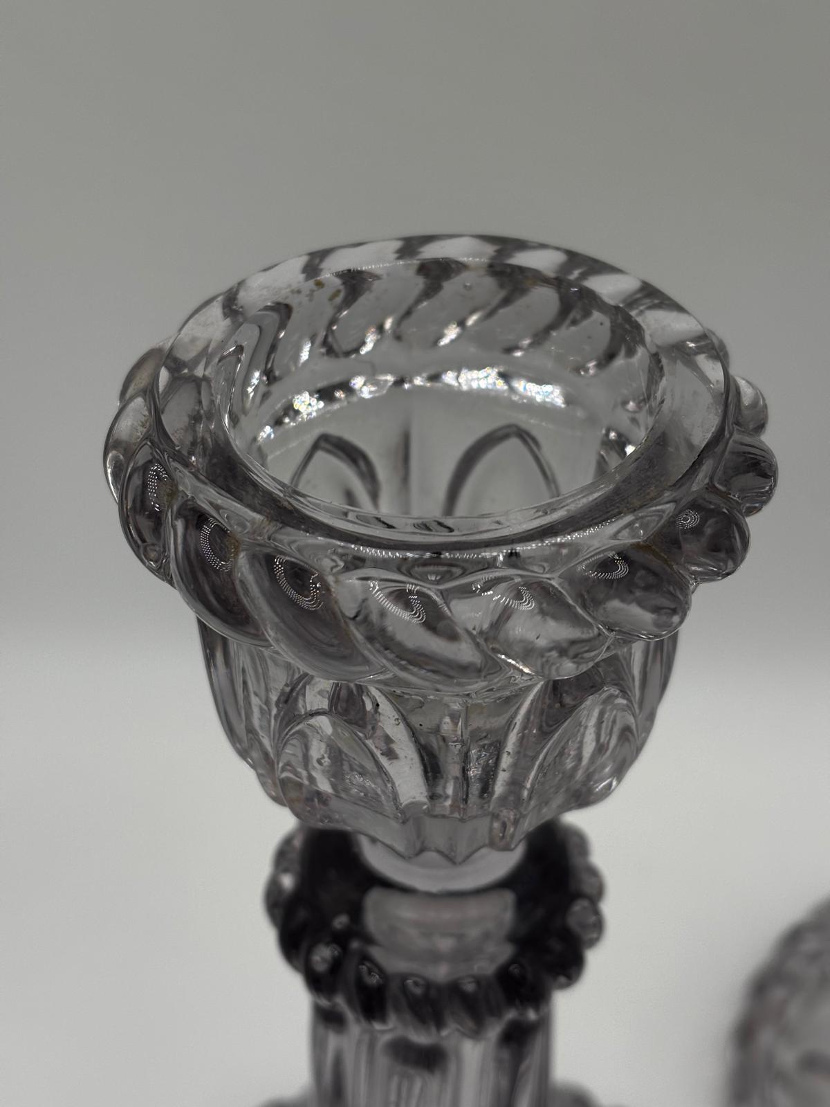 Bougeoirs transparents verre