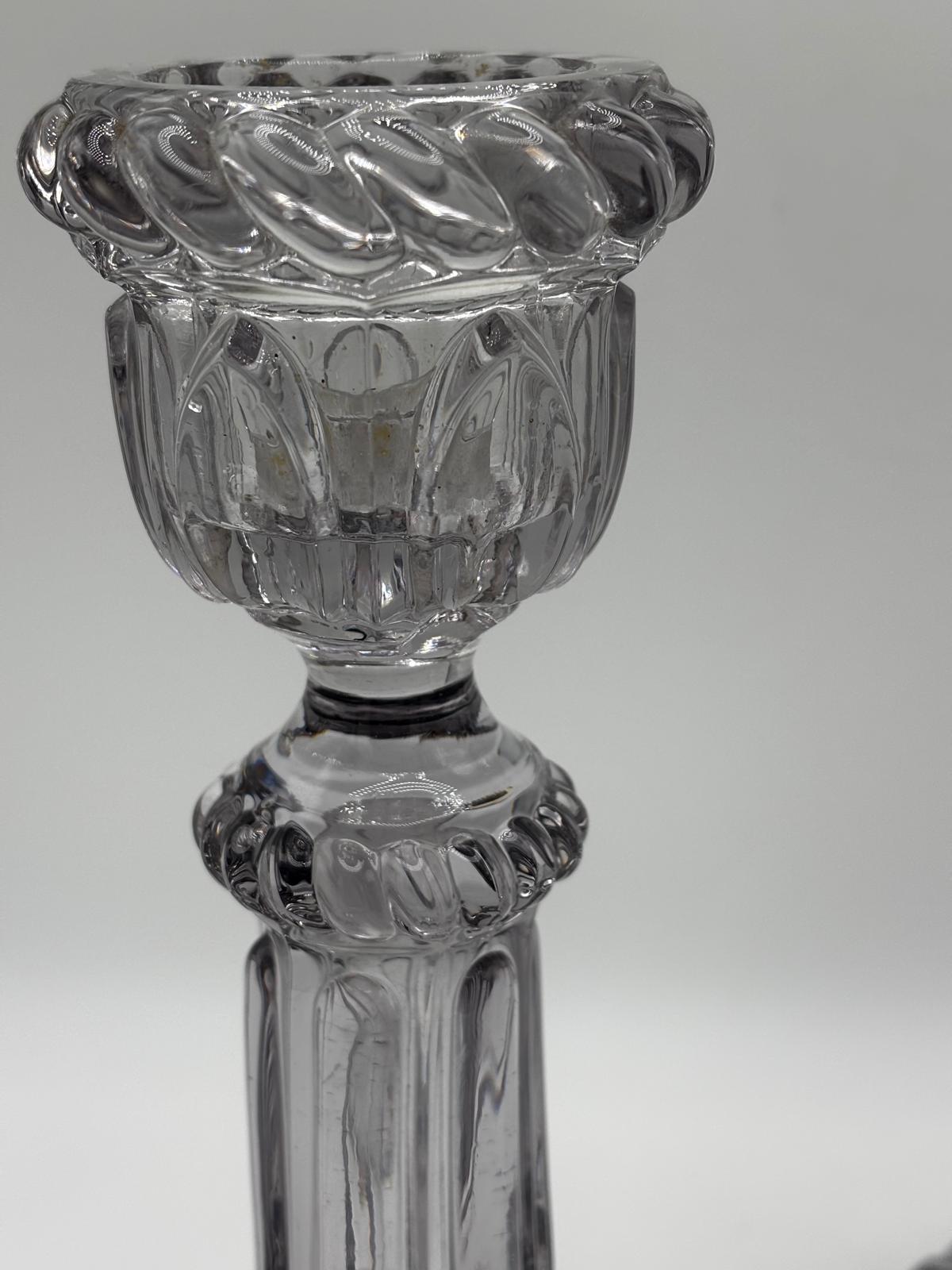 Bougeoirs transparents verre