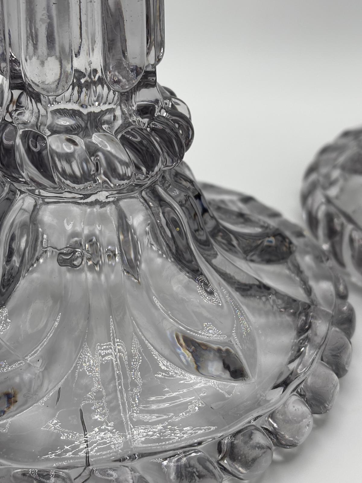 Bougeoirs transparents verre