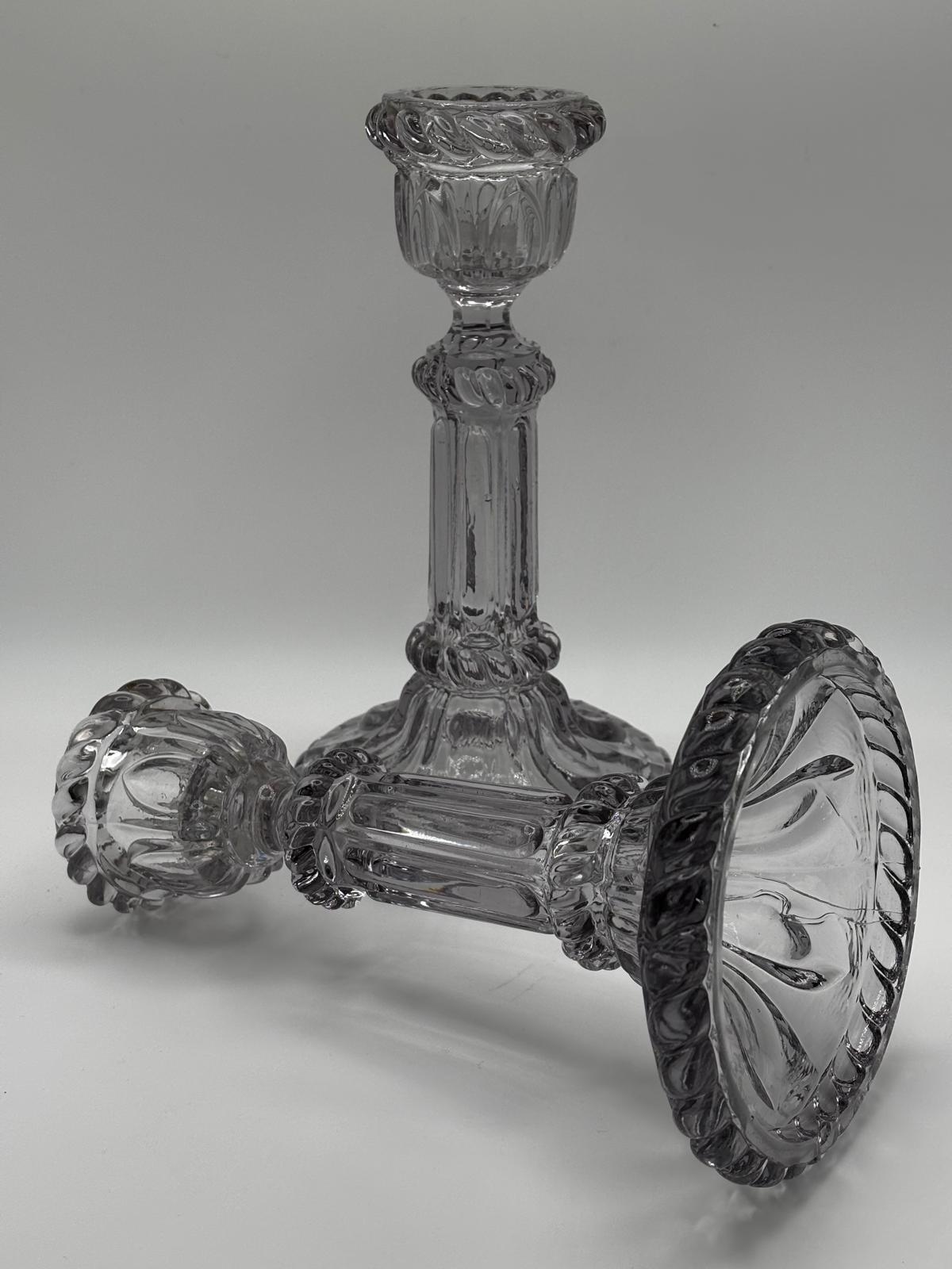 Bougeoirs transparents verre