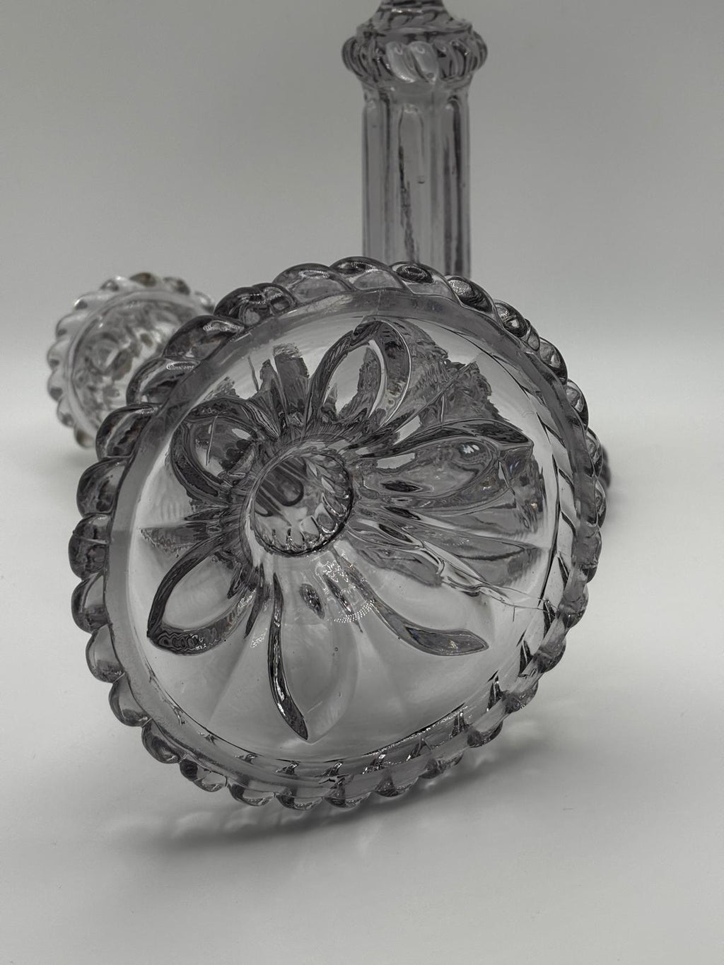 Bougeoirs transparents verre